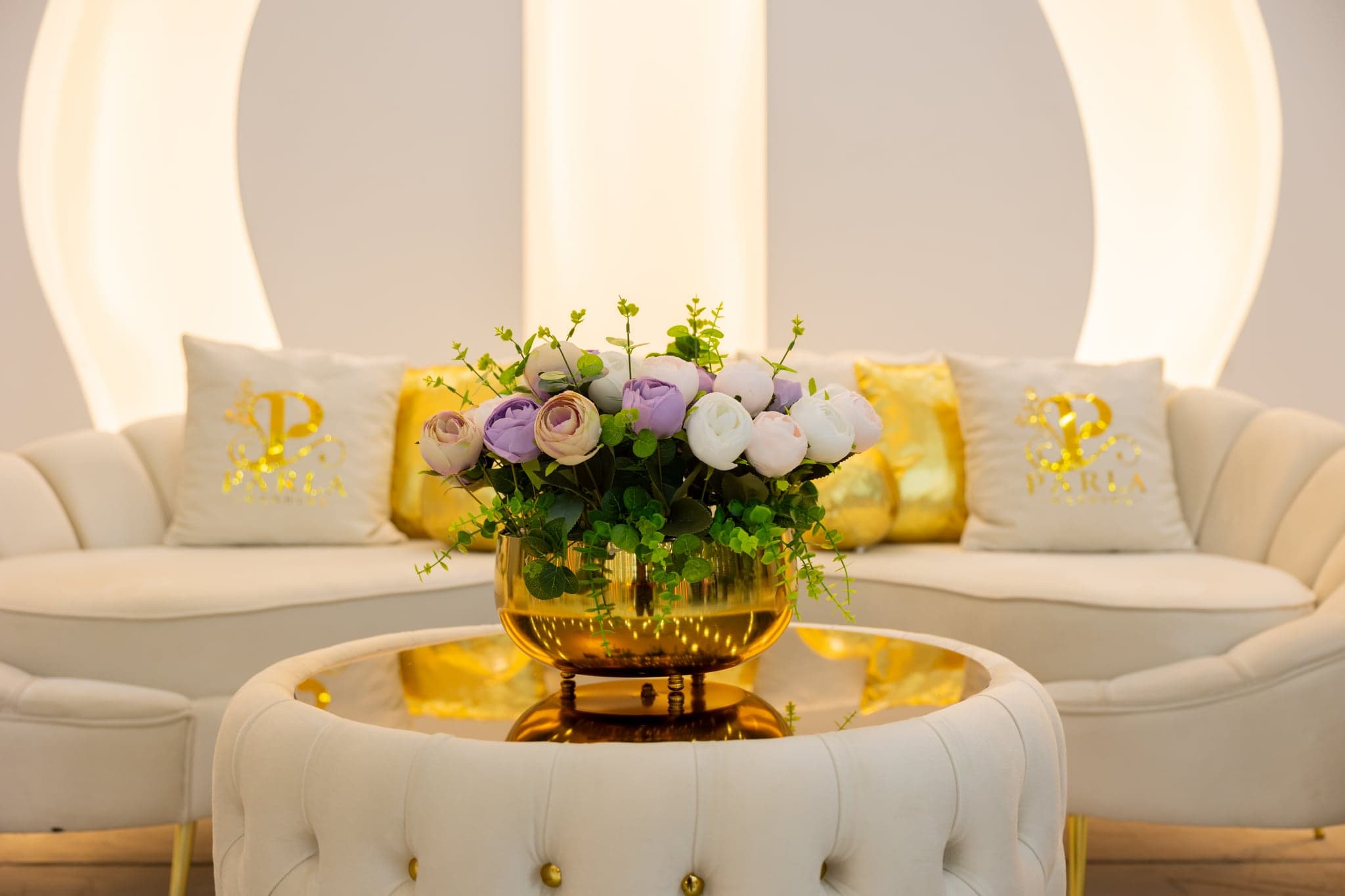 Golden Wedding VIP Işıklandırma ve Masa Detayları