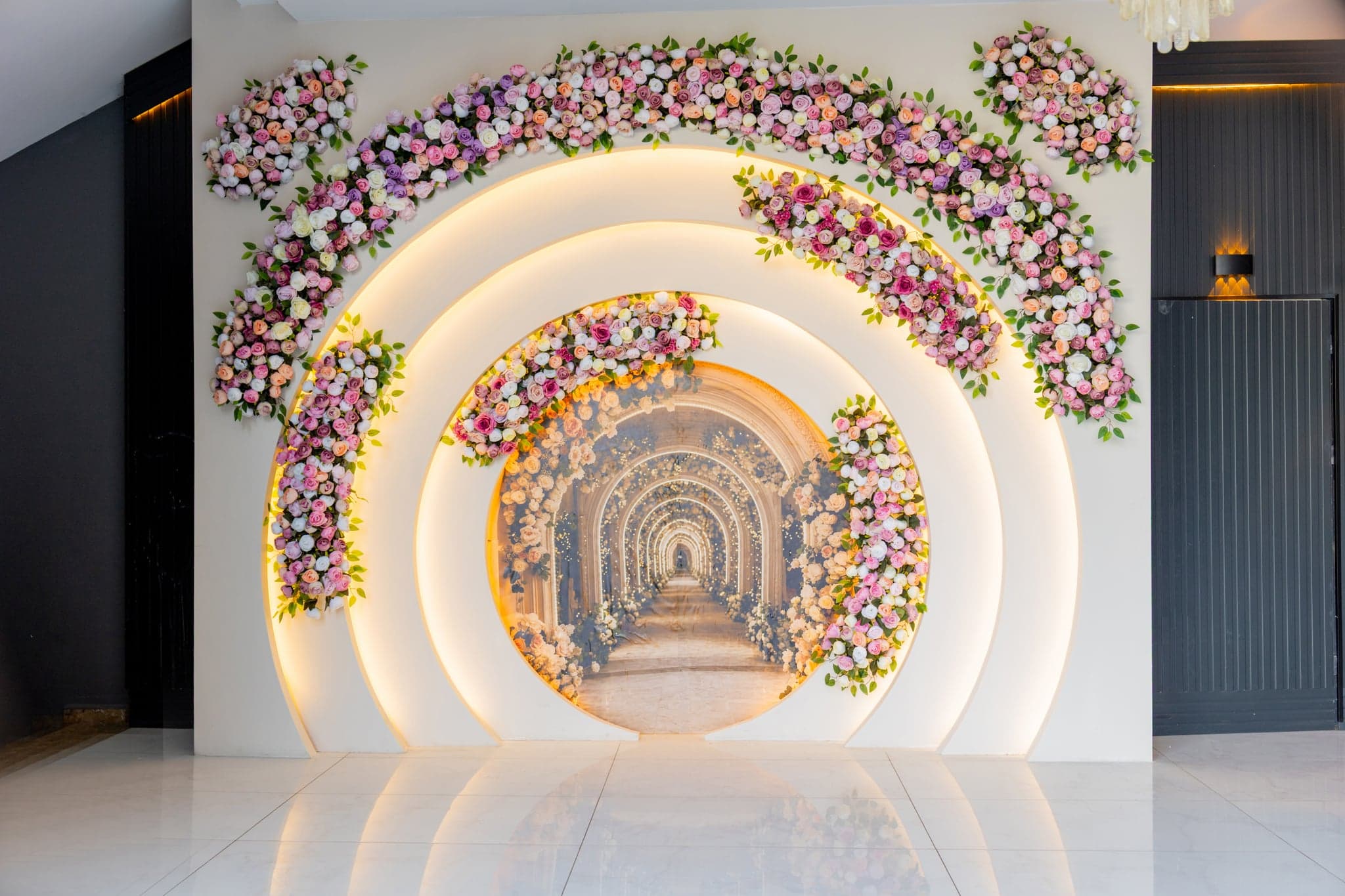 Parla Wedding Çiçekli Fotoğraf Çekim Kemeri